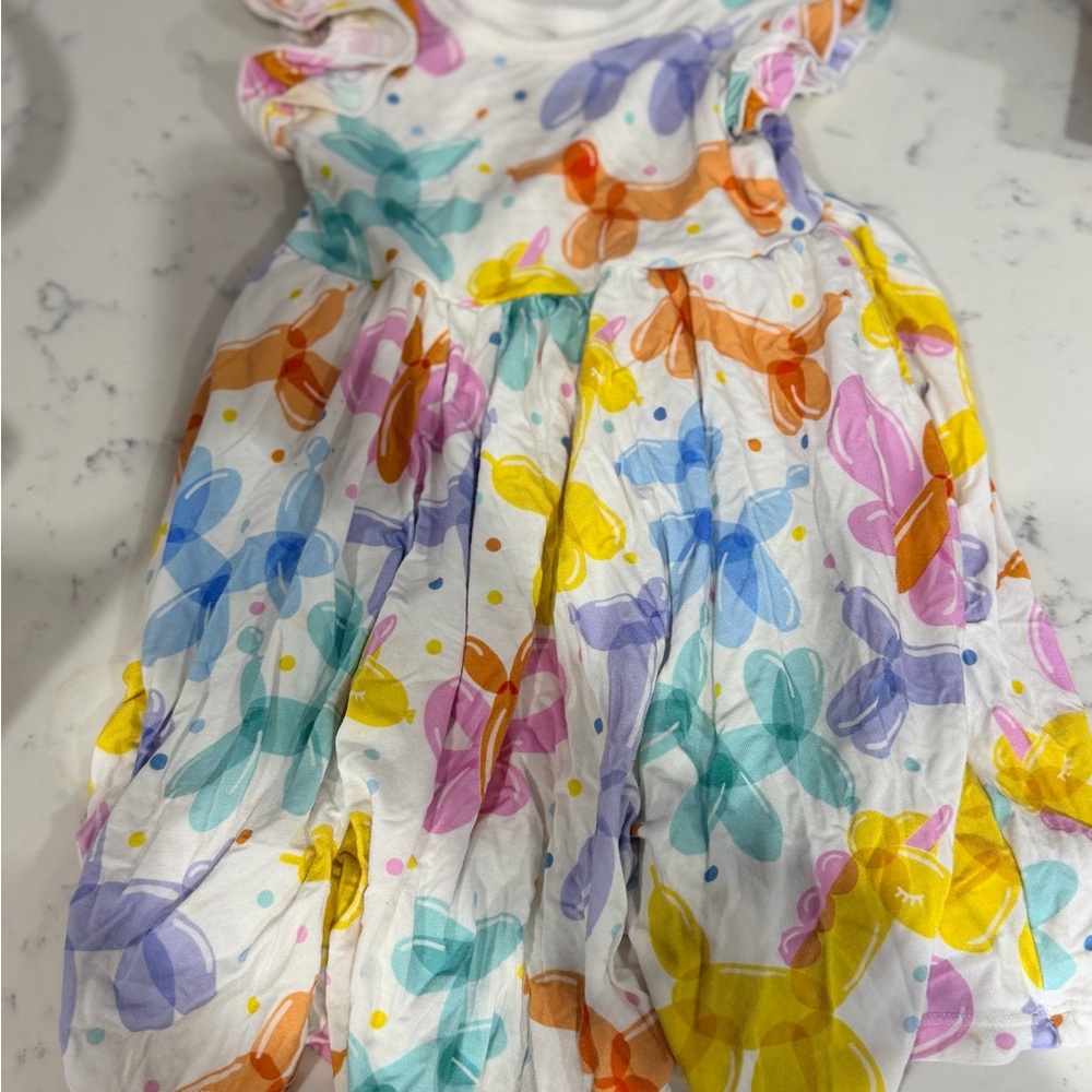 Little Sleepies Multicolor Ruffle Sleeve Dress